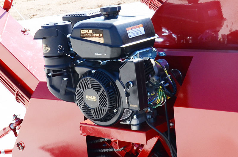 8042 harvester detail of gas engine